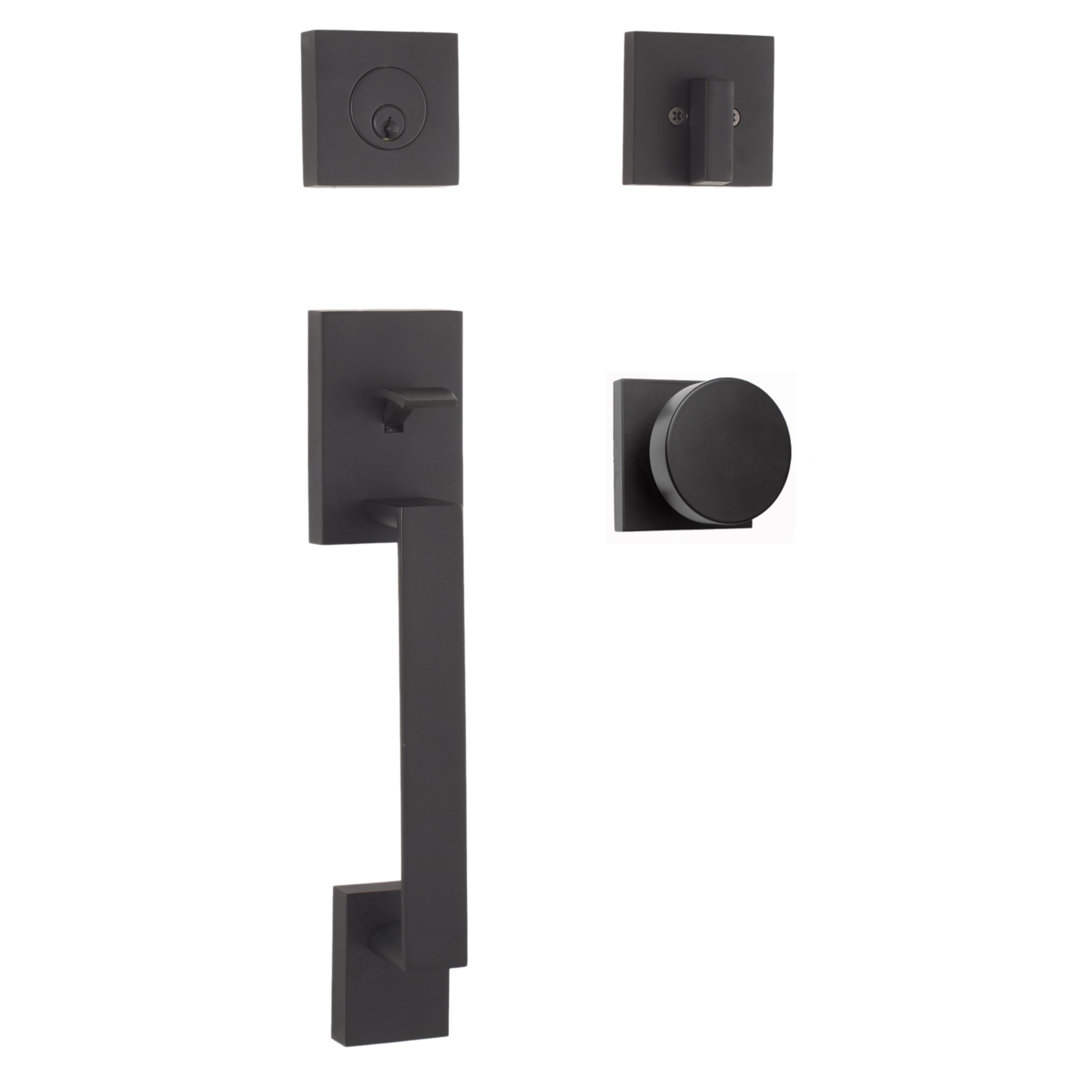 Handle With Knob And Deadbolt Reversible Entry Set Weslock 