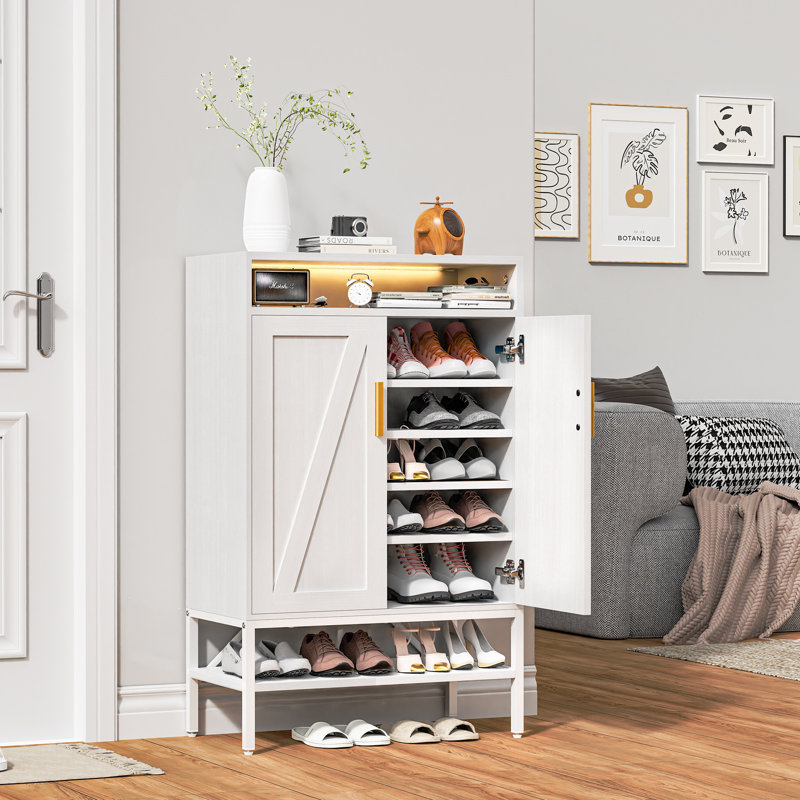 Armoire de rangement à chaussures 24 paires srming, Blanc