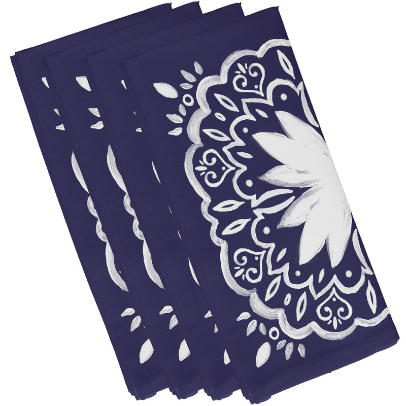 Ensemble de serviettes 4 pièces Aeryn, Bleu marine