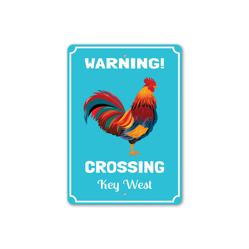 Plaque coq en aluminium, H 18 po x l 12 po x P 0,06 po