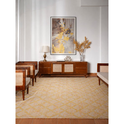 Manns Hand Woven Flat Weave Kilim Jute Eco-Friendly Solid Area Rugs - Rectangle, Beige Gold Color, Geometric Modern Design, Low Pile, Natural Fiber, Outdoor Indoor Handmade Area Rugs for Living Room, Bed Room