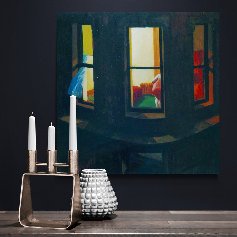 Night Windows by Edward Hopper - Wrapped Canvas Art Prints, 30 cm H x 30 cm W