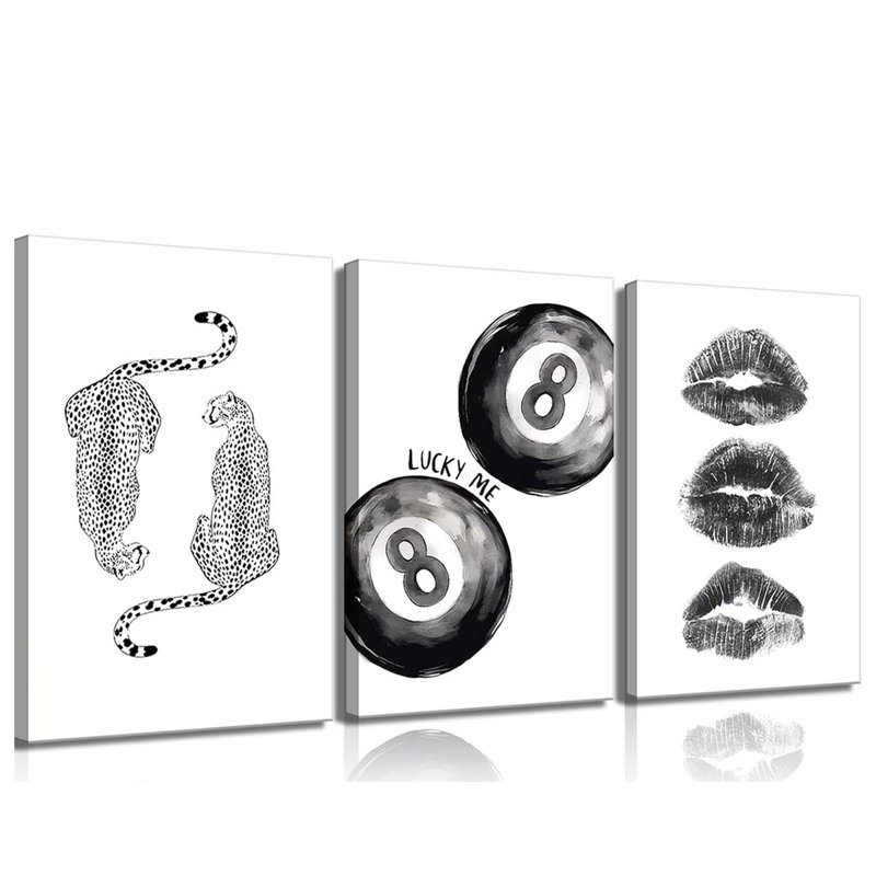 3 Piece Wrapped Canvas Print, 40 cm H x 90 cm W