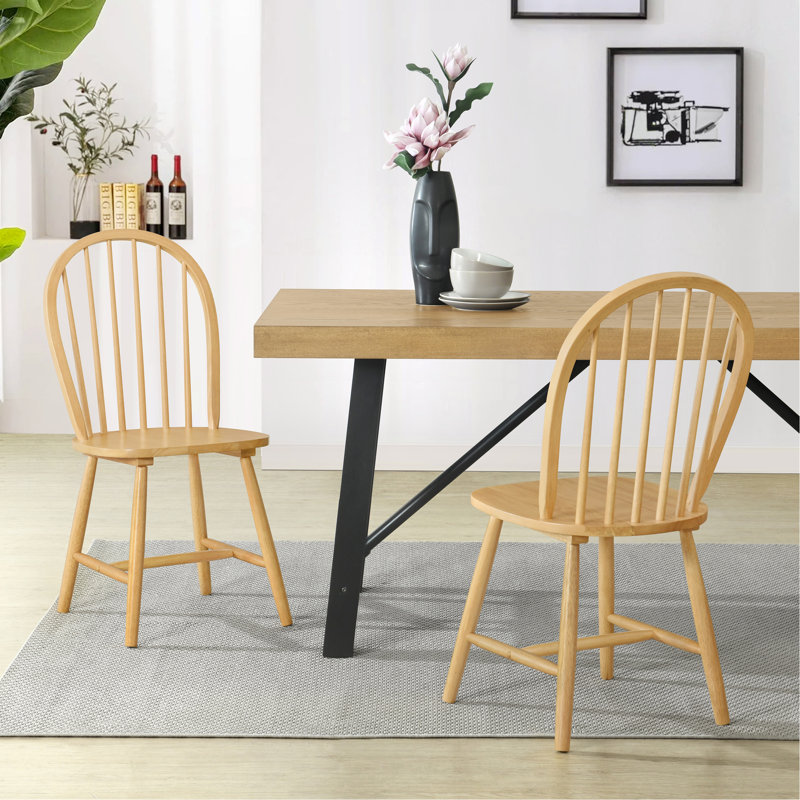 Ensemble de chaises à dossier en H 36 po (ensemble de 2), Naturel
