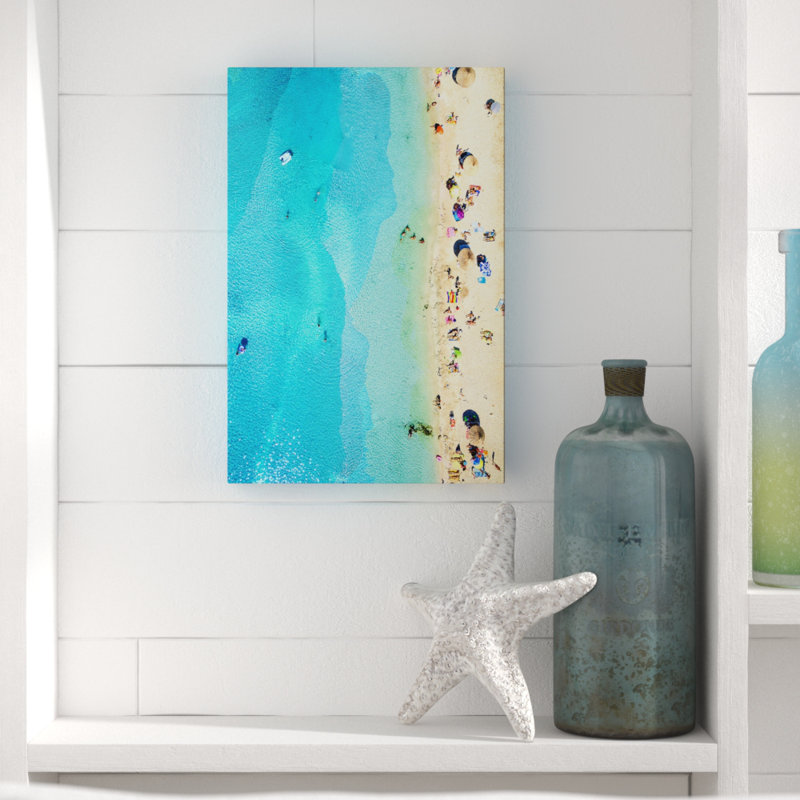 Reproduction d’art graphique sur toile tendue roman Beach, H 15 po x l 10 po x P 1,5 po