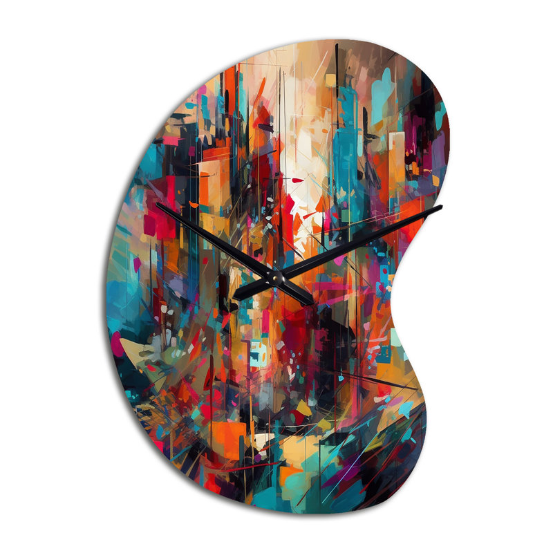 Horloge murale géométrique abstraite, Grand