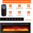 60" Electric Fireplace - Wall Mount/Recessed, 12 3D Flame Colors, 750/1500W Heat, Remote Control