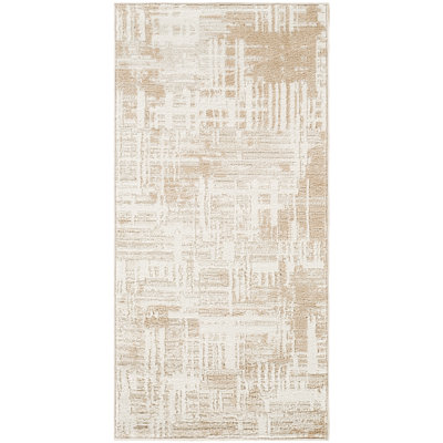 Tapis taupe moderne ivoire 2 pi x 4 pi Lafever