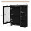 Armoire de salle de bain 3 en 1, armoire à pharmacie murale de 24 pouces avec tablette réglable et barre de tour, miroir haute définition avec rangement pour meuble-lavabo de salle de bain-1188785644
