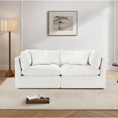 Canapé modulaire rembourré 81 po Annabella
