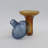 Low Amber Over Cobalt Vase-71171206