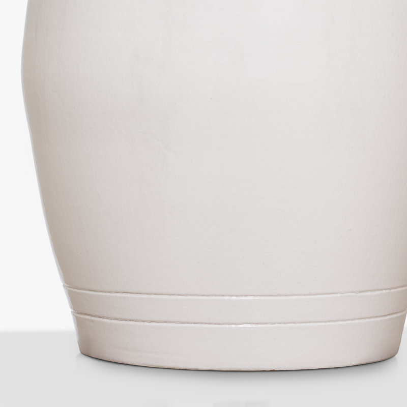 Fasano Table Lamp, Glossy White Crackle