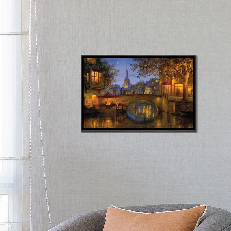 «Twilight Reflections» - reproduction de photo, H 18 po x l 26 po x P 1,5 po, Cadre noir vieilli