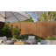 Ensemble de clôture d'intimité moderne composite WPC, 12 lattes et 1 poteau horizontal en aluminium, une section-139010546