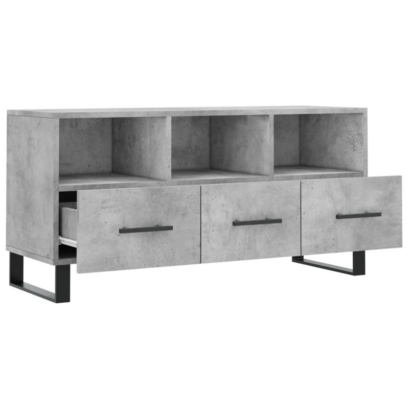 Melinson TV Cabinet 102x36x50 cm Engineered Wood, Concrete Grey