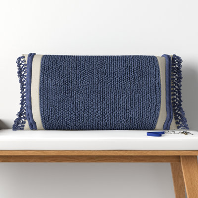 Fringed Reversible Throw Pillow