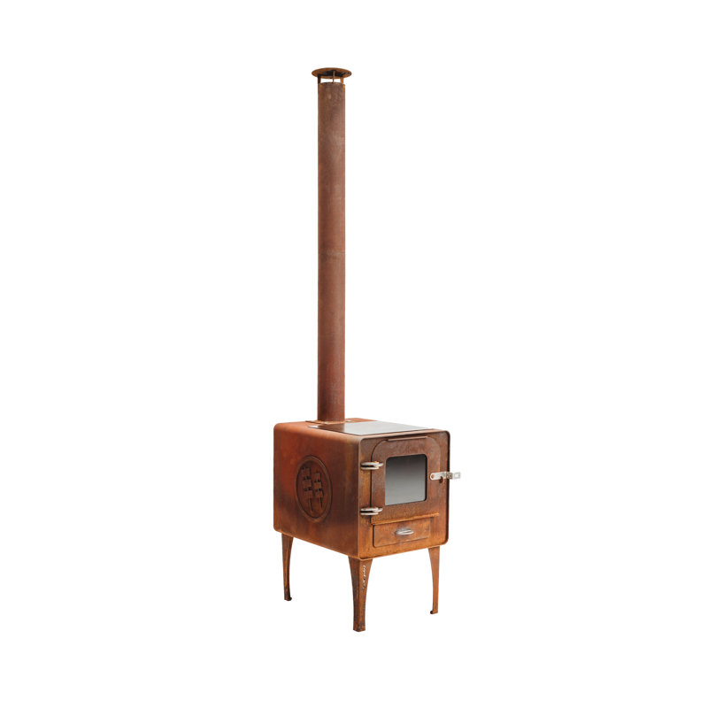 Rectangle Steel Wood Burning Outdoor Fireplace