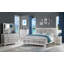 Ahriya - Lit - Très grand - Finition gris pommelé et blanc-454507204
