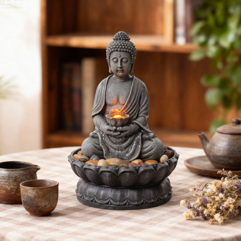 Fontaine d'intérieur Zen Waterfall pour bureau avec pierres naturelles