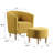 Upholstered 27" Wide Barrel Chair with Ottoman-87709777
