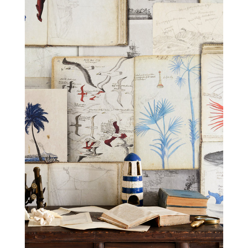 Sundance Villa Wallpaper Roll, Black/Indigo/White