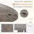 47" Round Farmhouse Dining Table  Table For 4 Cross Base-380126099