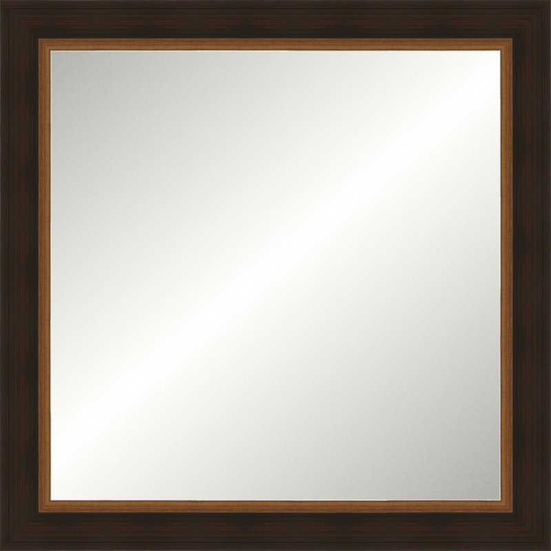 Espresso Old World Mirror, Small Square