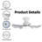 30" Modern Flush Mount Ceiling Fan with Dimmable LED, Remote Control & Reversible Motor – Ideal for Small Rooms, Energy-Efficient & Sleek Design-970905205-970905204