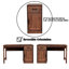Bureau réversible 47 po Hitchin-740602558