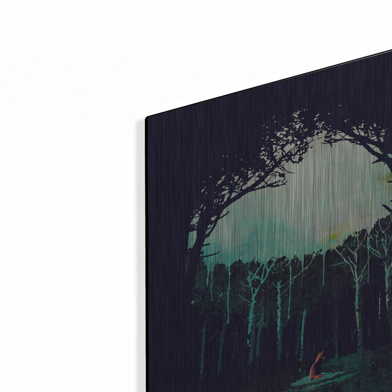 Ebern Designs 'Deep In The Forest' by Robert Farkas, Metal Wall Art, 24"x36", 16" H x 12" W 