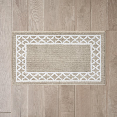 Nautica Collin Border Machine Washable All Loop Tufted Rugs 1-Piece