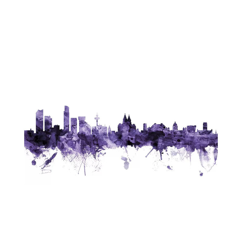 Liverpool, England Skyline by Michael Tompsett - Wrapped Canvas Gallery-Wrapped Canvas Giclée, 20.32 cm H x 30.48 cm W