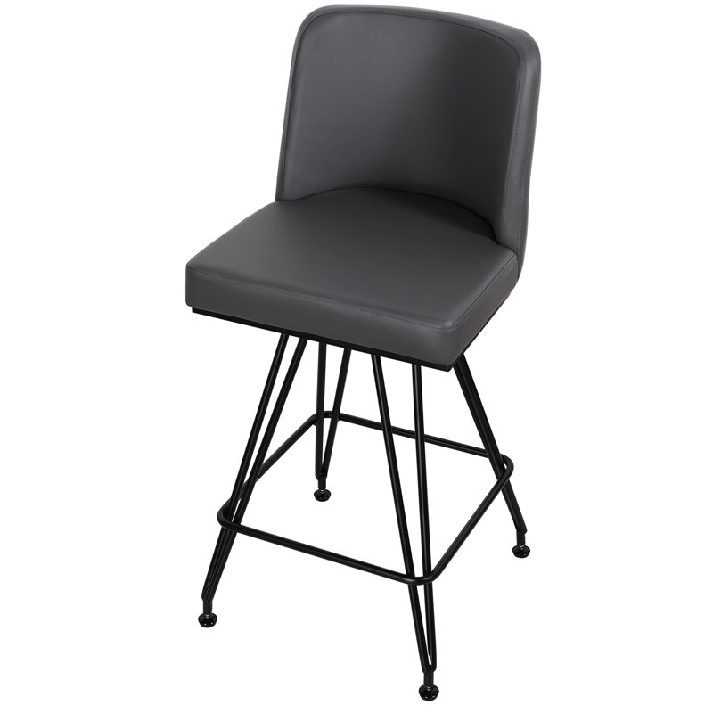 Tabouret de comptoir Meliton 26, Gris, 1