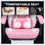 Ergonomic Gaming Chair with Pocket Spring Cushion, Pink and White Leather Computer Seat