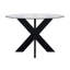 Table de salle à manger avec plateau en verre 48 po Astrid-1004996777