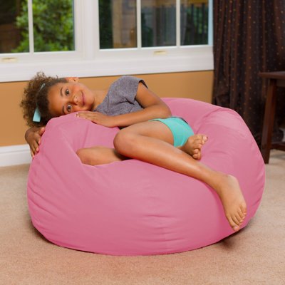 Bean Bag Chair for Kids, Teens, and Adults - Filled with Soft Beads, Includes Removable and Machine Washable Cover - Multiple Colors, Sizes and Fabrics including Soft Nylon & Canvas with Patterns