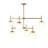 Rigsby Six-Light Brushed Gold Two-Tier Chandelier-127380308