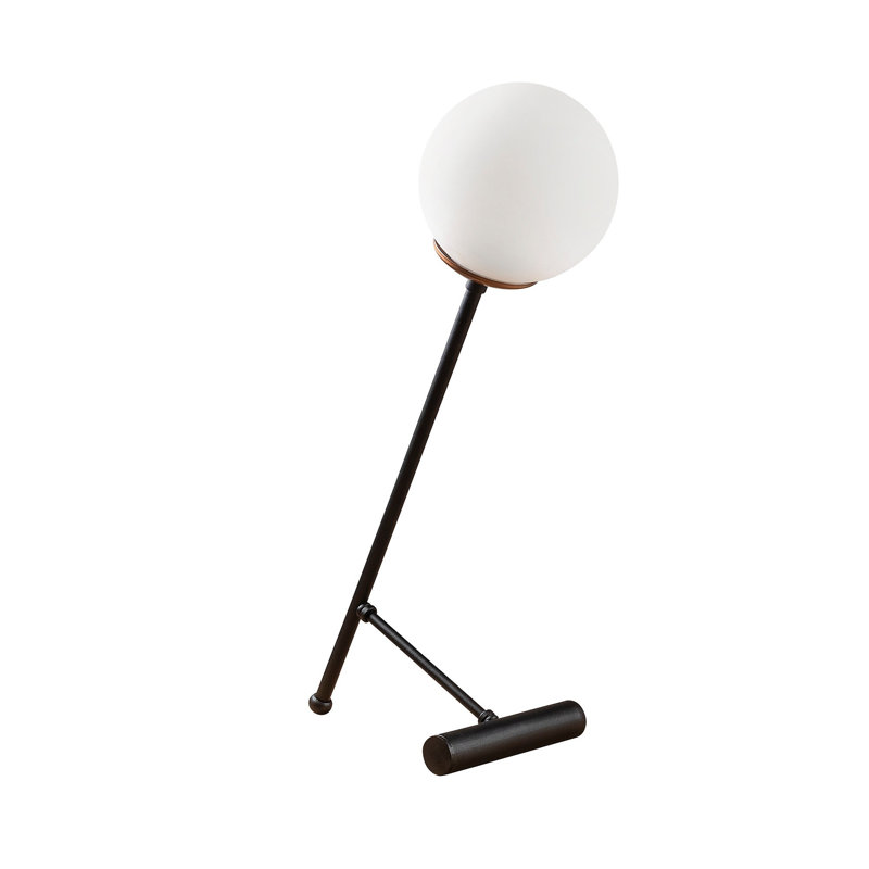 Lampe de bureau en métal Veropeso, Noir, Blanc