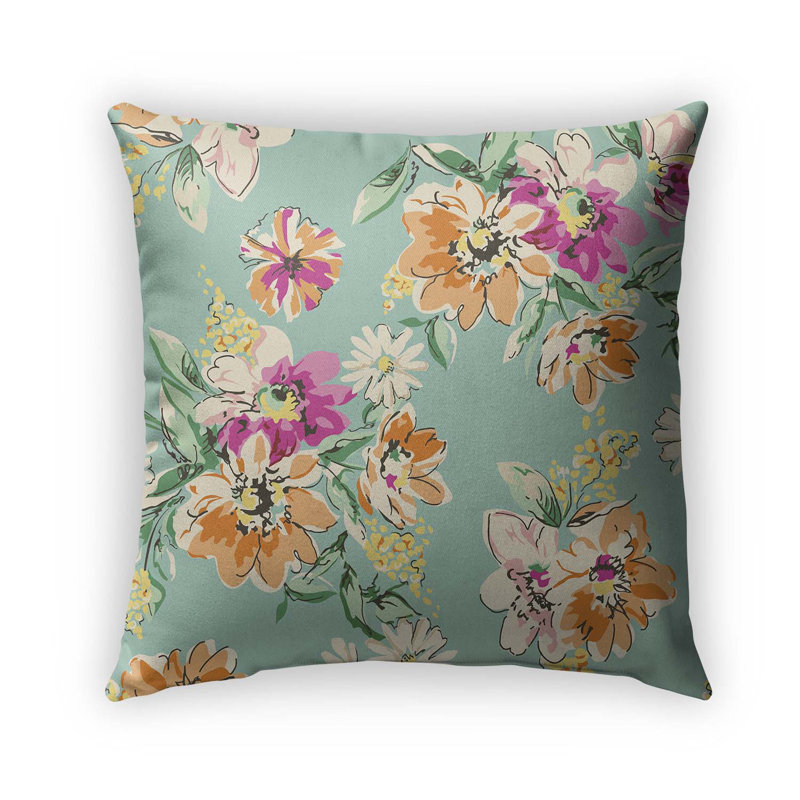 Housse et insert de coussin d'extérieur carré Blooming, 26 po x 26 po