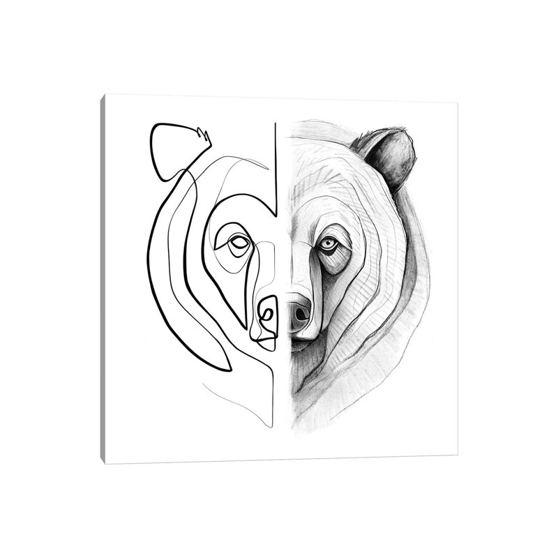 Distinct Bear by Dane Khy - Wrapped Canvas Gallery-Wrapped Canvas Giclée, 30.48cm H x 30.48cm W