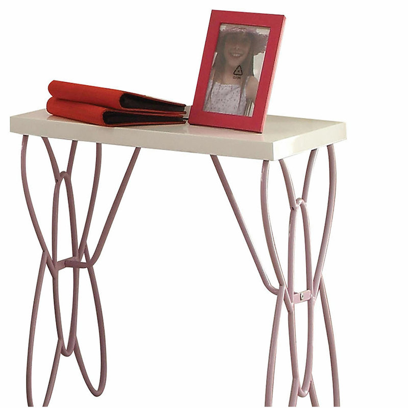 White and Light Purple Nightstand