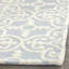 Tapis bleu clair / ivoire en laine touffeté à la main Ame-24824732
