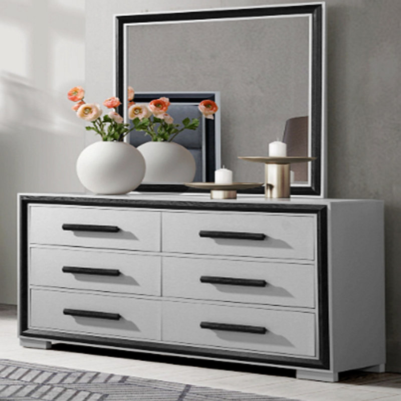 Commode grise noire