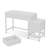 51" Reversible Computer Desk With 5 Drawers And File Cabinet, Rustic Home Office Desk With Printer Stand, Industrial Writing Table With Storage For Small Spaces, White-123406486