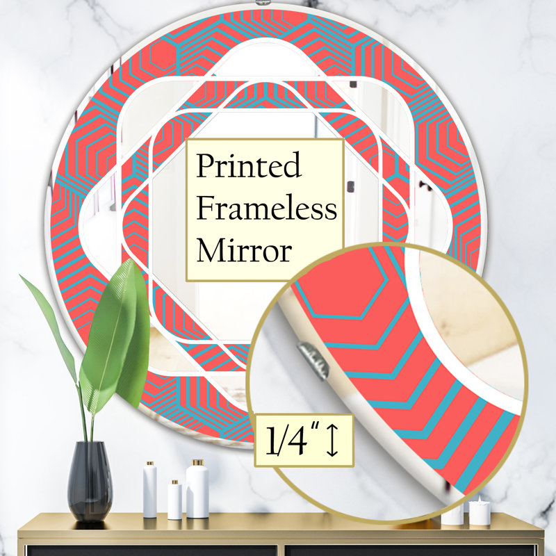 Miroir mural Lines, H 23,6 po x l 23,6 po