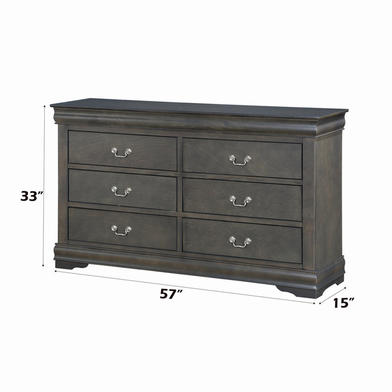 Commode Louis Philippe gris foncé