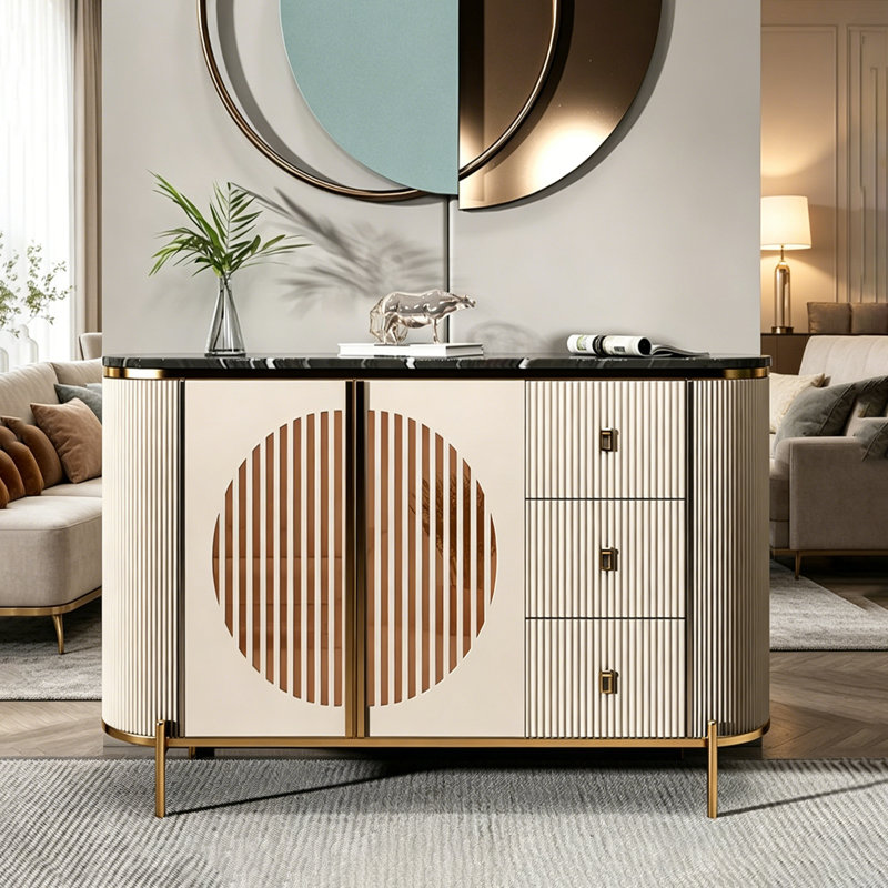 Buffet Modern Luxury Fashion, H 35,43 po x l 59,06 po x P 15,75 po, Beige