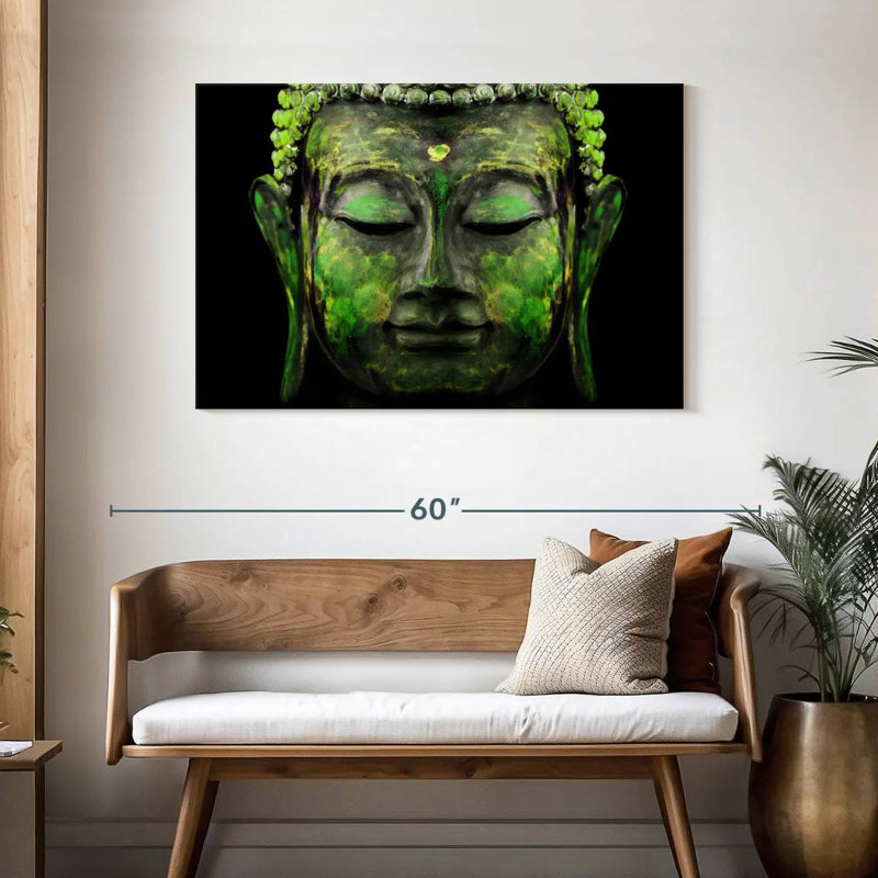 Adella Green Buddha, 30" H x 45" W