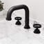 Hart Widespread 3-Hole Bathroom Faucet, 2-Handle High Arc With Round Knob Handles In Matte Black-88783409