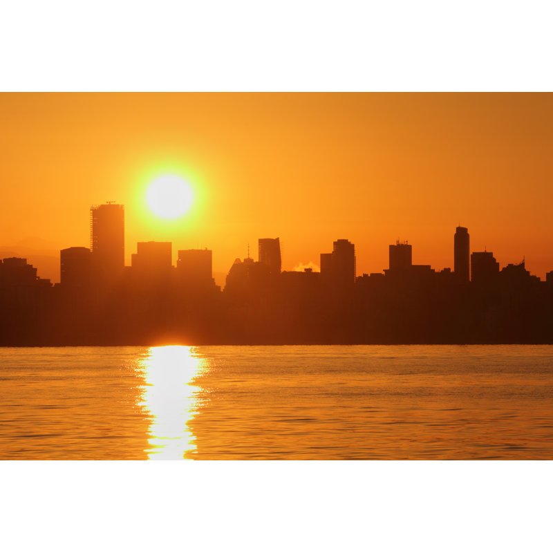 Vancouver Skyline Sunrise by Maxvis - Wrapped Canvas Print, 30cm H x 46cm W